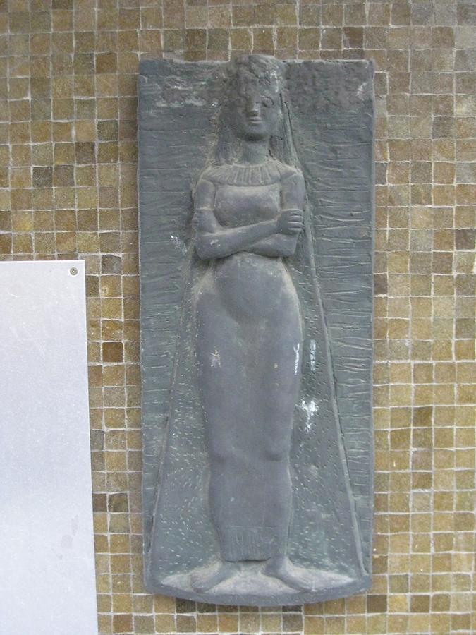Bronzerelief 'Königin der Nacht' von Oskar Bottoli 1966