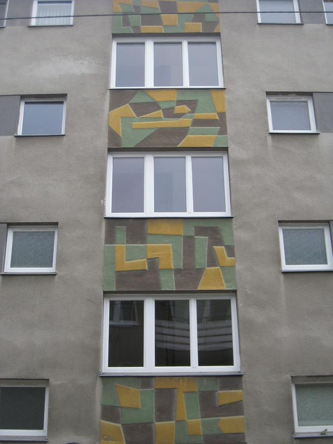 4 Sgraffiti 'Flächenkompositionen' von Carolus Lehner 1967
