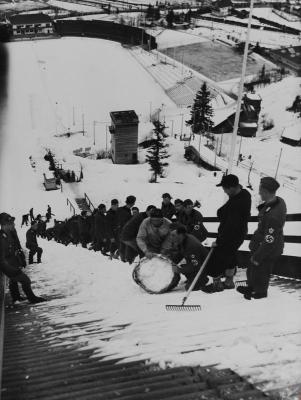 Olmpische Winterspiele 1936 Sprungschanze, © IMAGNO/Austrian Archives