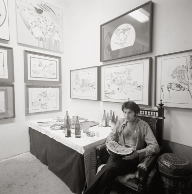 Christian Ludwig Attersee in seinem Atelier, © IMAGNO/Christian Skrein
