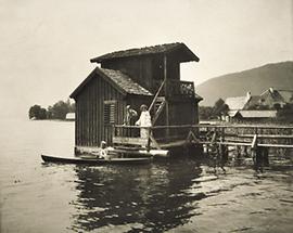 G. Klimt und Emilie Flöge am Attersee