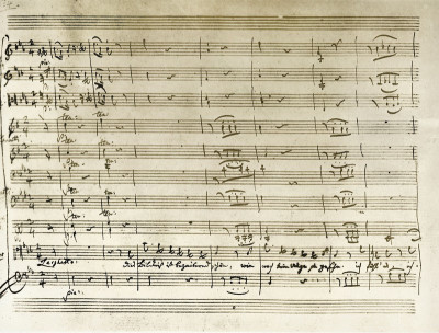 Notenniederschrift zur Bildnis-Arie, © IMAGNO/Austrian Archives