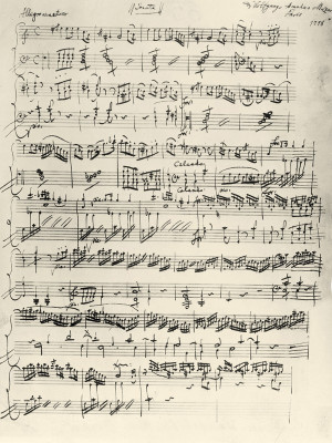 Beginn der Klaviersonate A- Moll, © IMAGNO/Austrian Archives