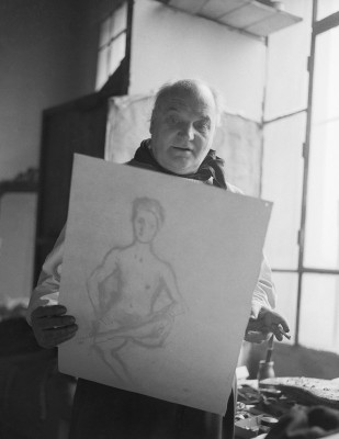Herbert Boeckl in seinem Atelier, © IMAGNO/Franz Hubmann
