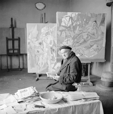Herbert Boeckl in seinem Atelier, © IMAGNO/Helmut Baar