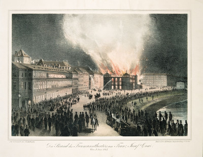 Der Brand des Treumanntheater in Wien, © IMAGNO/Austrian Archives