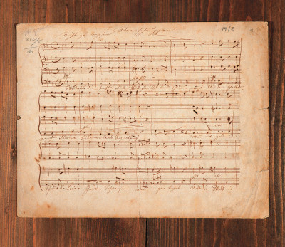 Musikautograph von Anton Bruckner, © IMAGNO/Gerhard Trumler