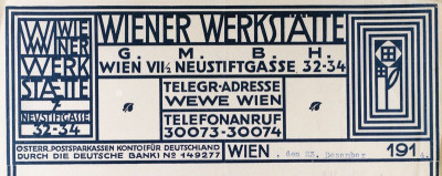 Briefkopf der Wiener Werkstätte, © IMAGNO/Austrian Archives