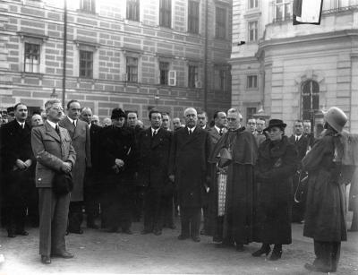 Grundsteinlegung Dollfußdenkmal, © IMAGNO/Austrian Archives (S)