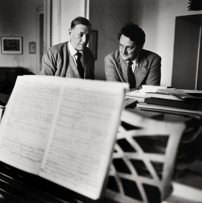 Caspar Neher mit Gottfried von Einem, © IMAGNO/Franz Hubmann