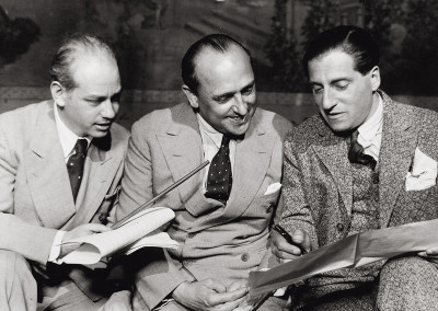 Robert Katscher; Hubert Marischka und Karl Farkas, © IMAGNO/Österr. Theatermuseum