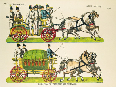 Wiener Feuerwehr: Zwei Löschwagen, © IMAGNO/Austrian Archives