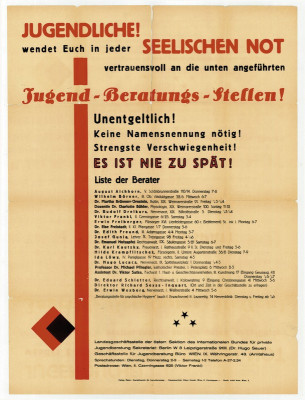 Plakat für Jugendberatungsstelle, © IMAGNO/Viktor Frankl Archiv