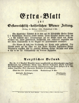 Extra-Blatt aus der Wiener Zeitung, © IMAGNO/Austrian Archives