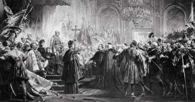 Kaiser Franz Joseph und Elisabeth bei der Milleniumsfeier, © ÖNB