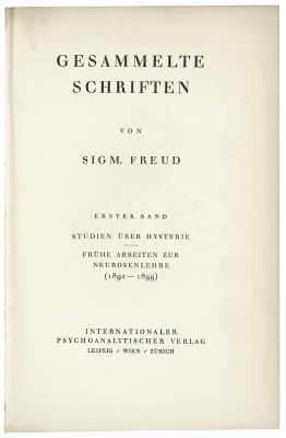 Gesammelte Schriften, © IMAGNO/Sigm.Freud Priv.Stiftung
