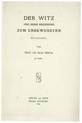 Der Witz und seine Beziehung zum Unbewussten, © IMAGNO/Sigm.Freud Priv.Stiftung