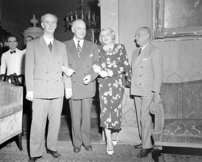 Maria Jeritza, Wilhelm Furtwängler, Irving P. Seery und Erich von Stroheim, © ÖNB