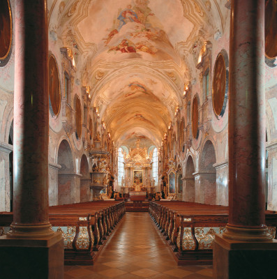 Innenansicht der Stiftskirche des Stiftes Geras, © IMAGNO/Gerhard Trumler