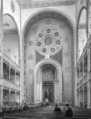 Blick in den Innenraum des Großen Tempels in Wien, © IMAGNO/Austrian Archives