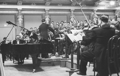 Friedrich Gulda im Wiener Musikverein, © IMAGNO/Franz Hubmann