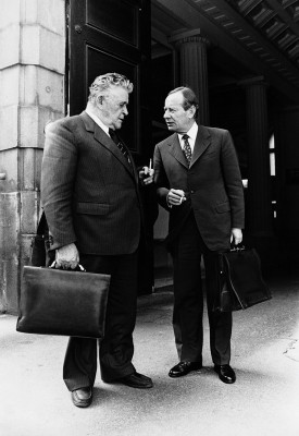 Eduard Wallnöfer und Wilfried Haslauer im Gespräch, © IMAGNO/Nora Schuster