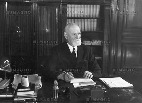 Theodor Körner, österreichischer General und Politiker (1873-1957). Photographie. Um 1950
