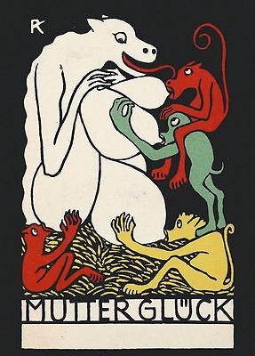 Wiener Werkstätte Postkarte Mutterglück, © IMAGNO/Austrian Archives