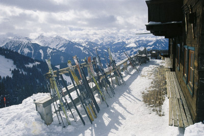 Die Terrasse der Bichlalmbergstation, © IMAGNO/Gerhard Trumler