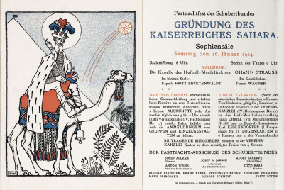 Fastnachtfesteinladung des Schubertbundes, © IMAGNO/Austrian Archives