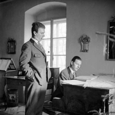 Thomas Bernhard und Gerhard Lampersberg, © IMAGNO/Helmut Baar