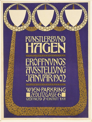 Plakat zur Eröffnungsausstellung des Hagenbundes 1902, © IMAGNO/Austrian Archives