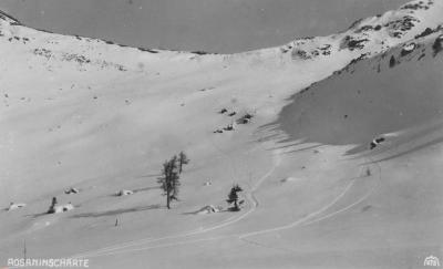 Skiabfahrt von der Rosaninscharte, © IMAGNO/Austrian Archives