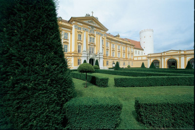 Gartenfassade von Stift Melk, © IMAGNO/Gerhard Trumler