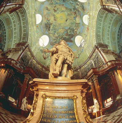 Prunksaal der Österreichischen Nationalbibliothek in Wien, © IMAGNO/Gerhard Trumler