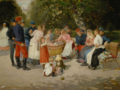 Kindermädchen im Park, © IMAGNO/Wien Museum