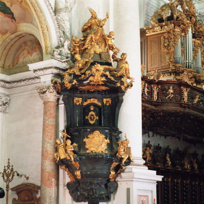 Kanzel in der Stiftskirche St. Florian, © IMAGNO/Gerhard Trumler