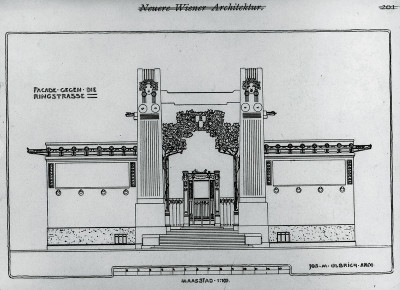 Entwurf für die Fassade des Secessionsgebäudes, © IMAGNO/Austrian Archives
