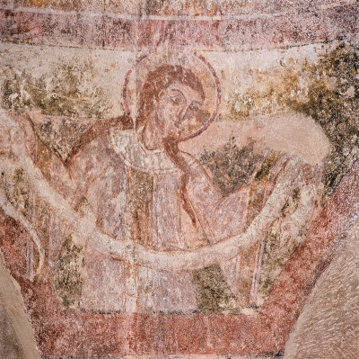 Romanisches Fresko eines Heiligen, © IMAGNO/Gerhard Trumler