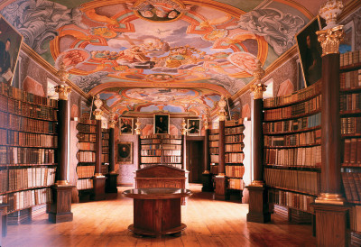 Klosterbibliothek mit Fresken, © IMAGNO/Gerhard Trumler