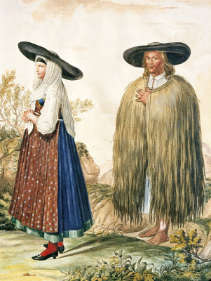 Frauentracht und Männertracht aus der Südsteiermark, © IMAGNO/Franz Hubmann