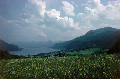 Blick auf St. Gilgen und den Wolfgangsee, © IMAGNO/Franz Hubmann