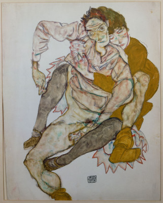 Egon Schiele. Sitzendes Paar. 1915, © IMAGNO/Austrian Archives (AA)