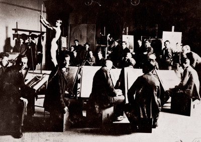 Schiele im Aktzeichensaal, © IMAGNO/Austrian Archives