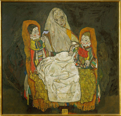 Mutter mit zwei Kindern, © IMAGNO/Wien Museum