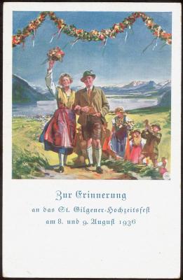 Erinnerungskarte an das St. Gilgner Hochzeitsfest, © IMAGNO/Sammlung Arnbom