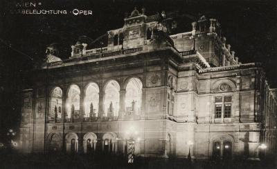 die beleuchtete Staatsoper, © IMAGNO/Sammlung Hubmann