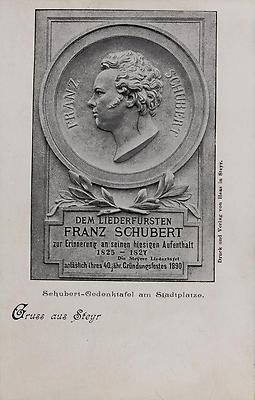 Schubert-Gedenktafel in Steyr, © IMAGNO/Austrian Archives