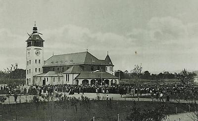 Kirche im Flüchtlingslager in Wagna, © IMAGNO/Archiv Jontes