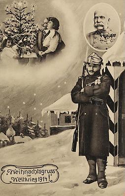Weihnachtsgruss im Weltkrieg 1914, © IMAGNO/Archiv Jontes